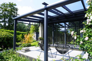 glas of polycarbonaat voor een overkapping