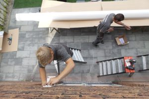 7,5 meter breed zonnescherm in benthuizen 4