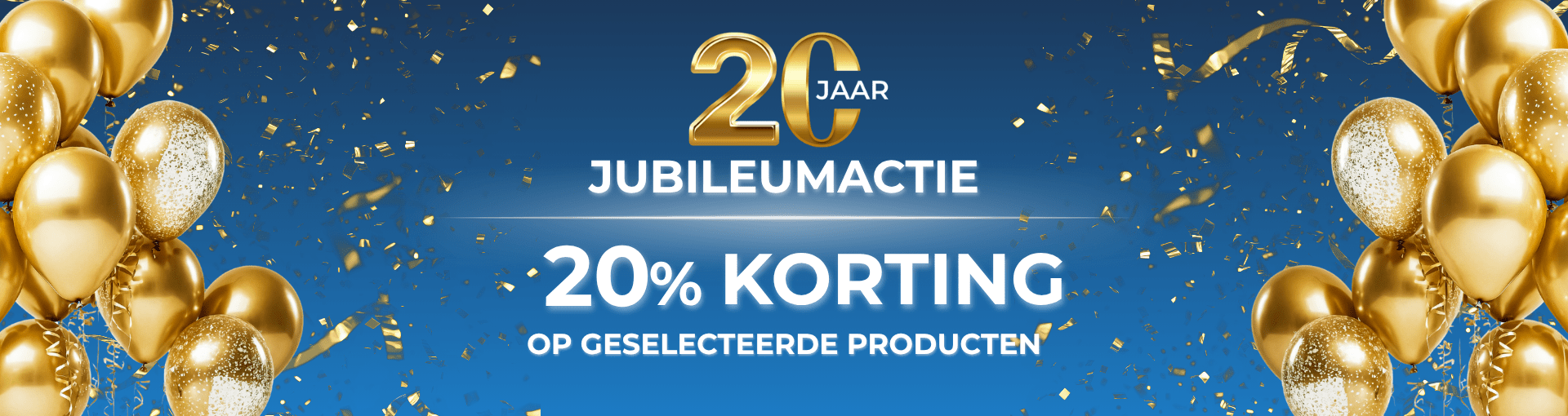 20 Jaar bestaan Actie Pagina Hero